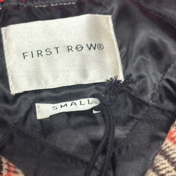 🔥 NWT FIRST ROW GLENCHECK LETTERMAN VARSITY retro plaid JACKET size small - Picture 7 of 10